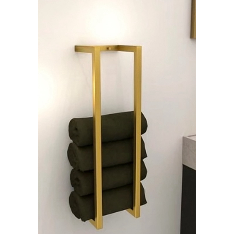 Suporte de Toalhas Banho de Ferro Estilo Industrial