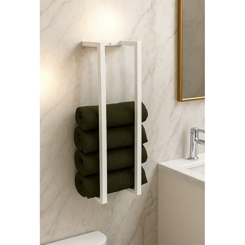 Suporte de Toalhas Banho de Ferro Estilo Industrial